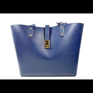 Sale Sale Michael Kors Karson Navy LG Leather Tote